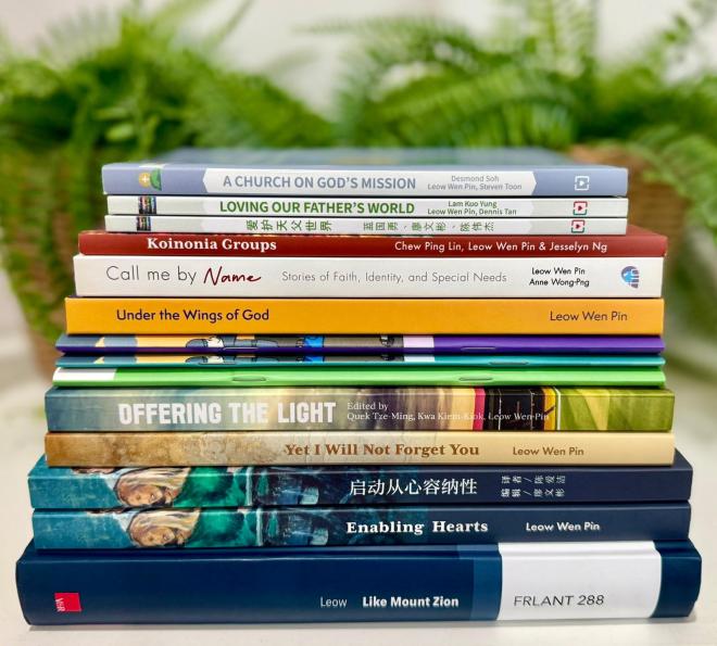 A stack of all of Wen Pin's books